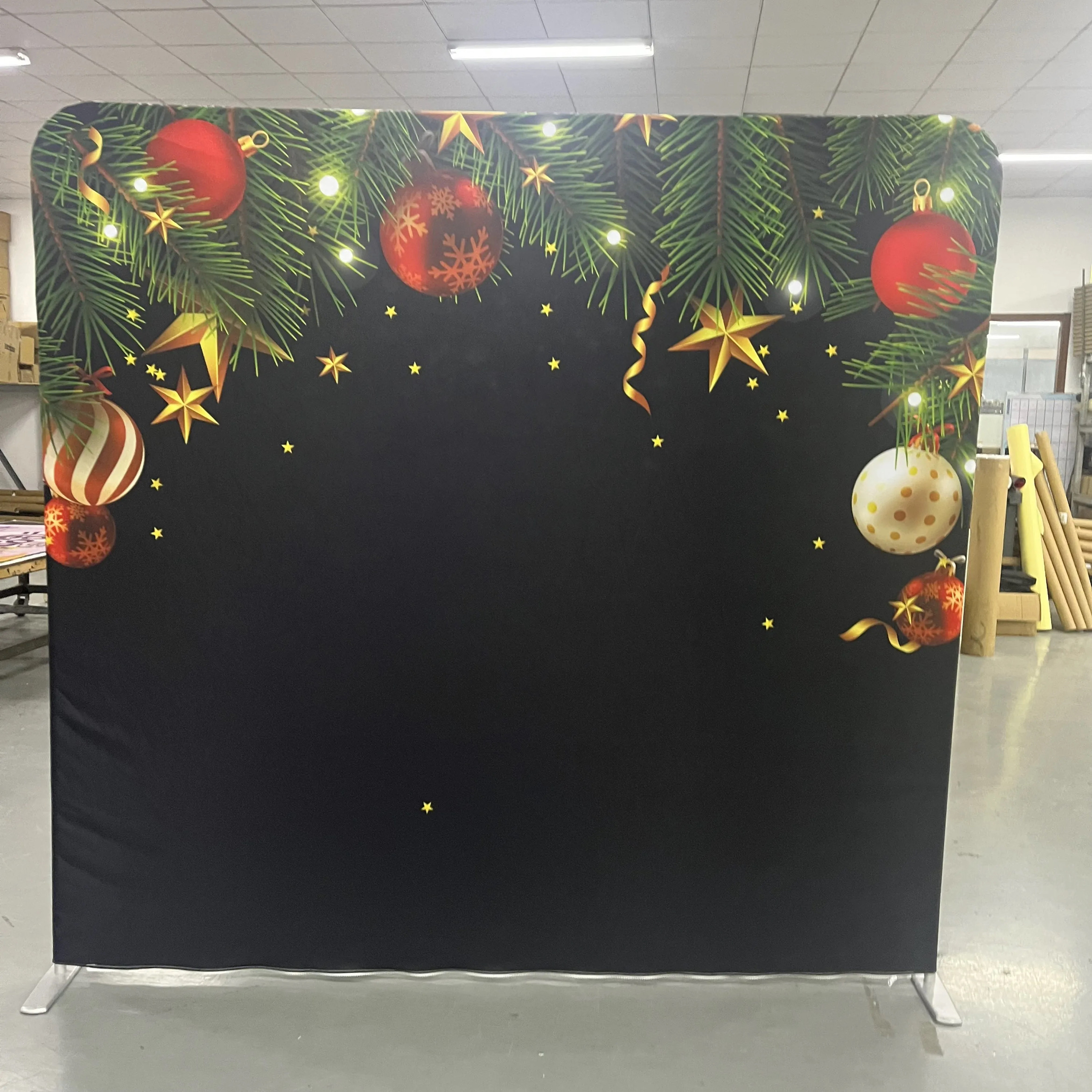 XMAS Ornaments photo backdrop for events