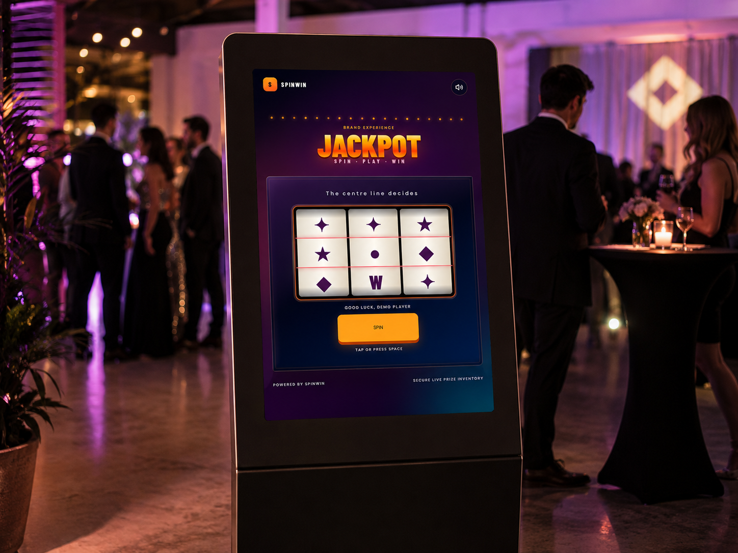 Jackpot – Interaktív Nyerőgép — interactive event activation