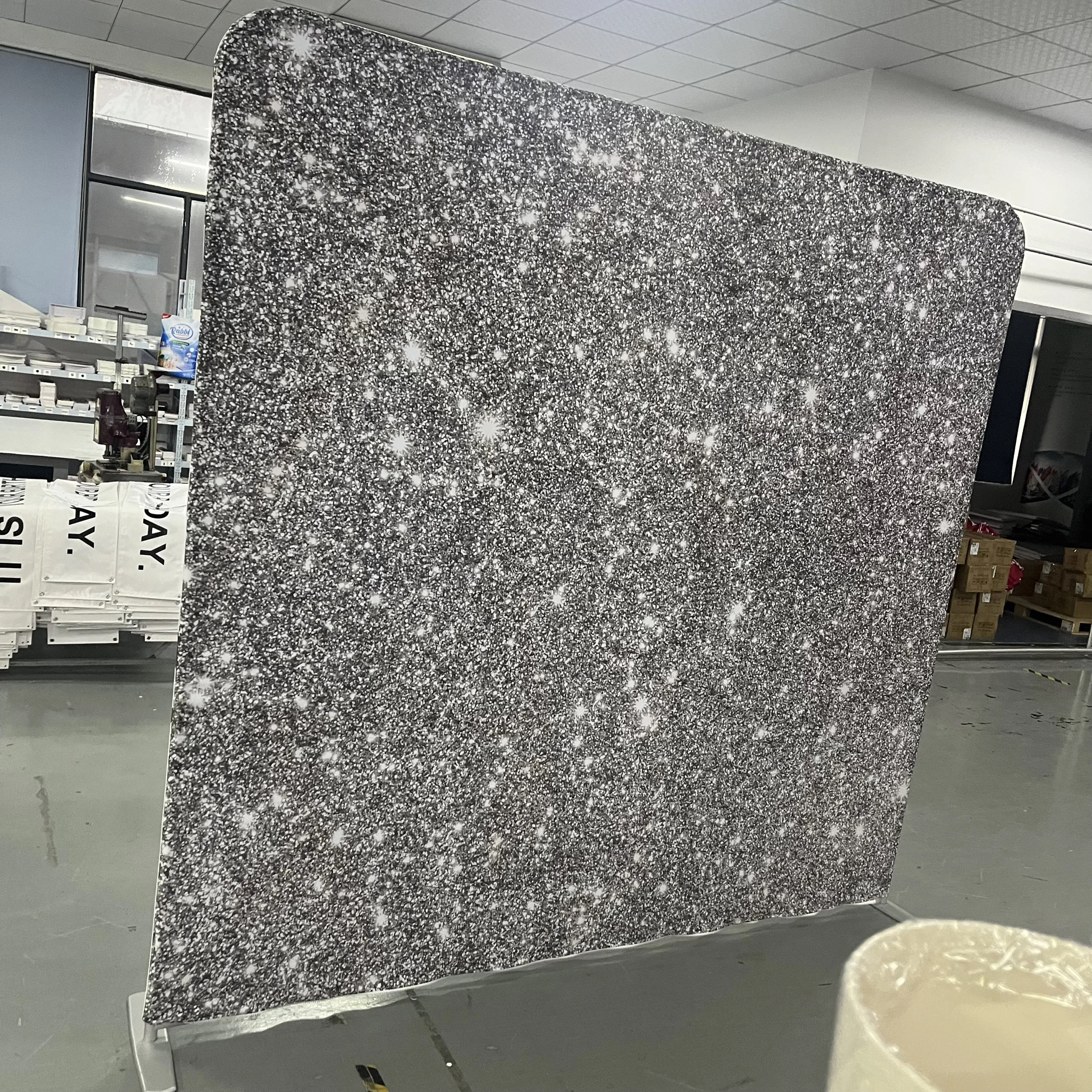 Silver Glitter photo backdrop for events