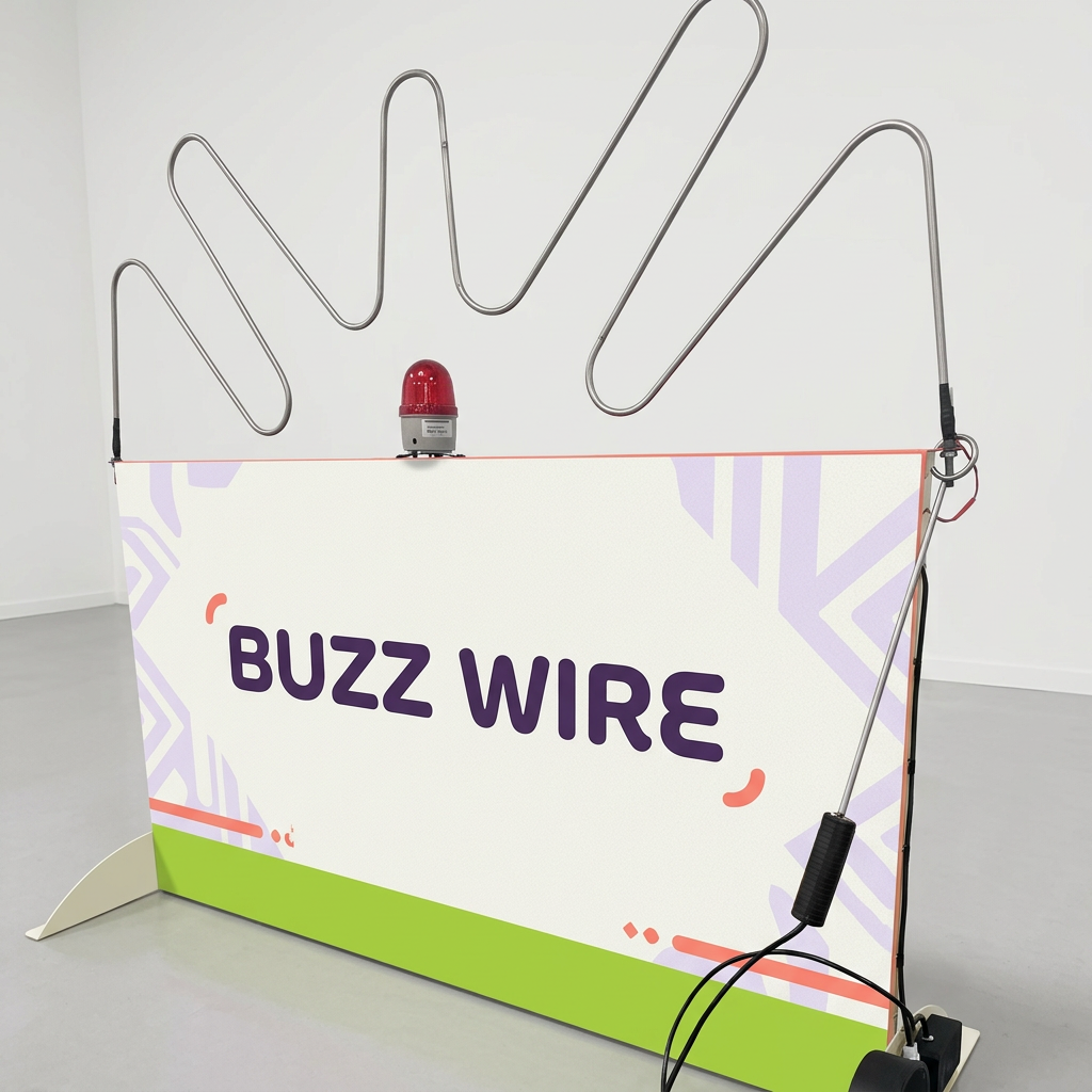 Giant Buzz Wire game with custom branding